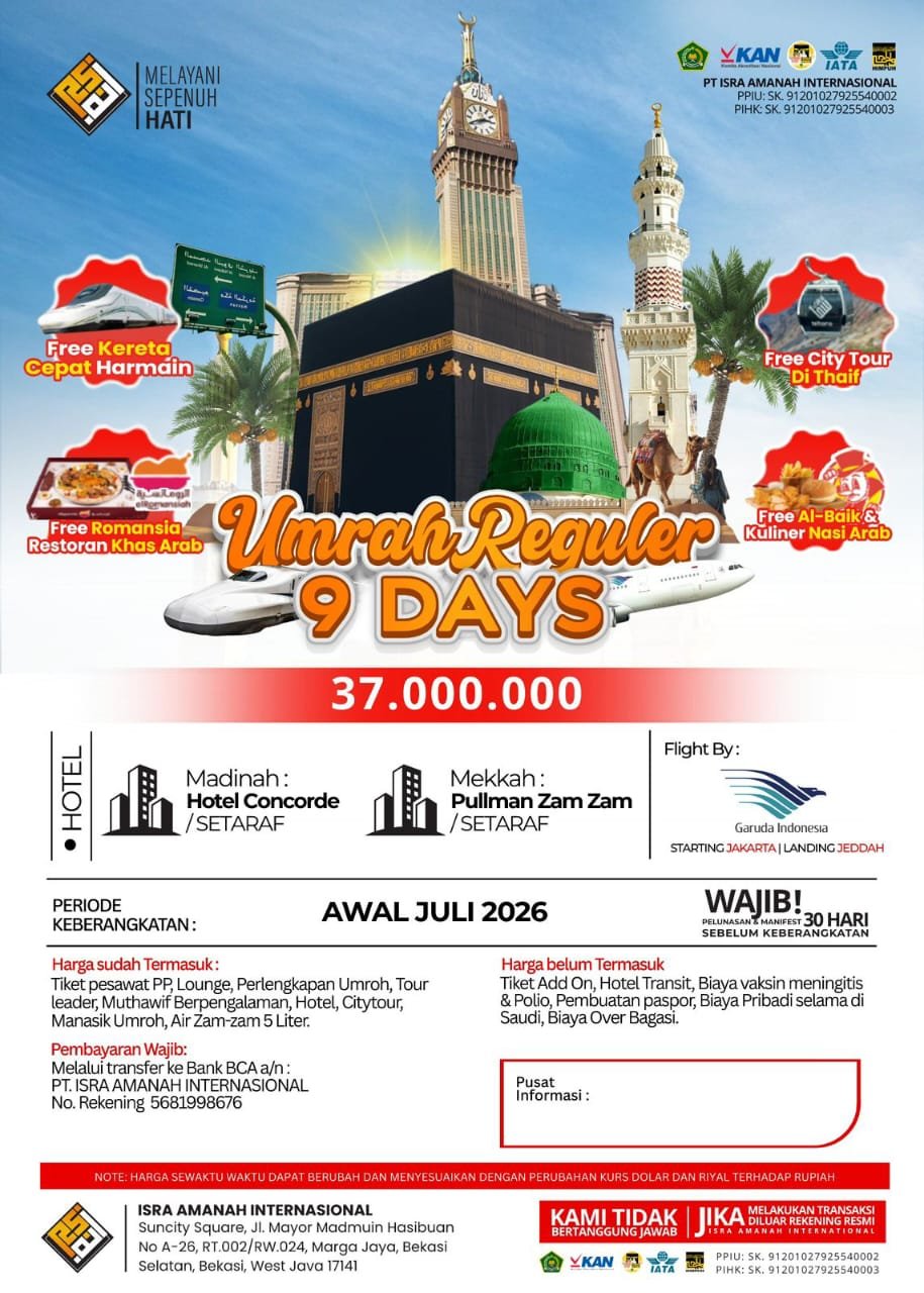 UMROH REGULER 9 HARI