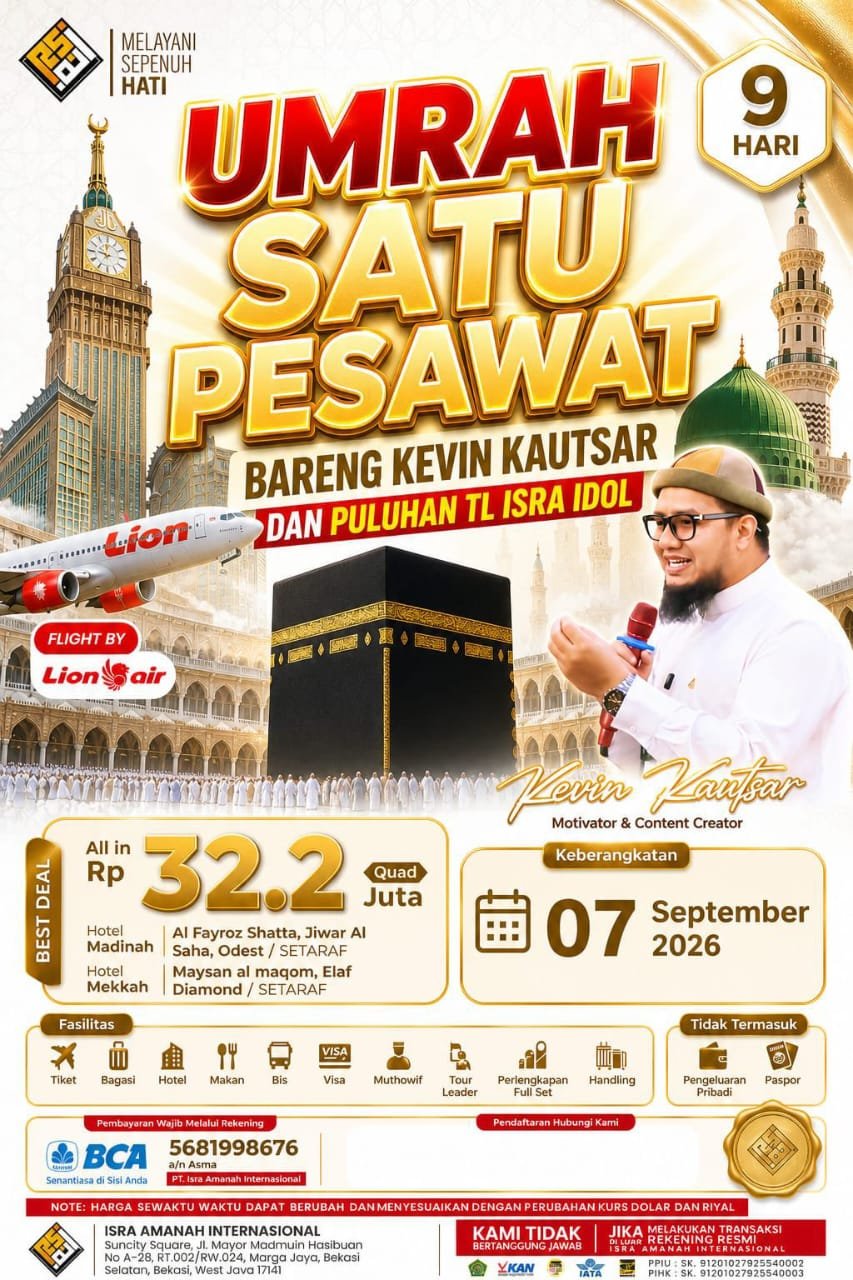 UMROH SATU PESAWAT BARENG KEVIN KAUTSAR